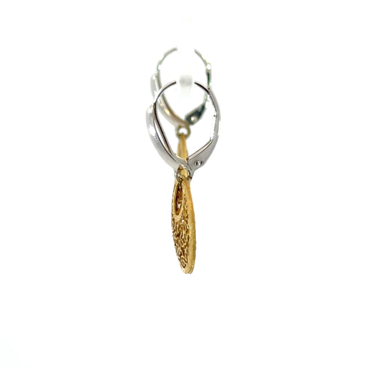 Kieran | 9ct Yellow Gold Filigree Circular Drop Earrings