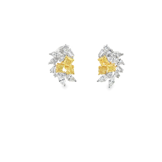 Golden Mirage | 18ct Two-Tone Gold Diamond Earrings