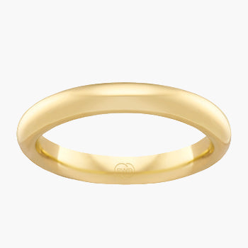 Gold ring on a white background