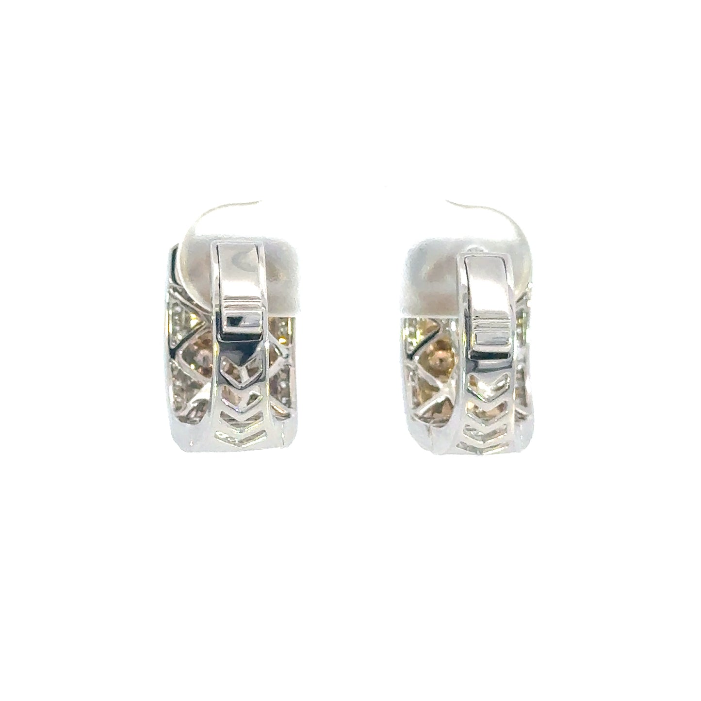 Golden Eclipse | 18ct Two-Tone Gold Huggie Earrings