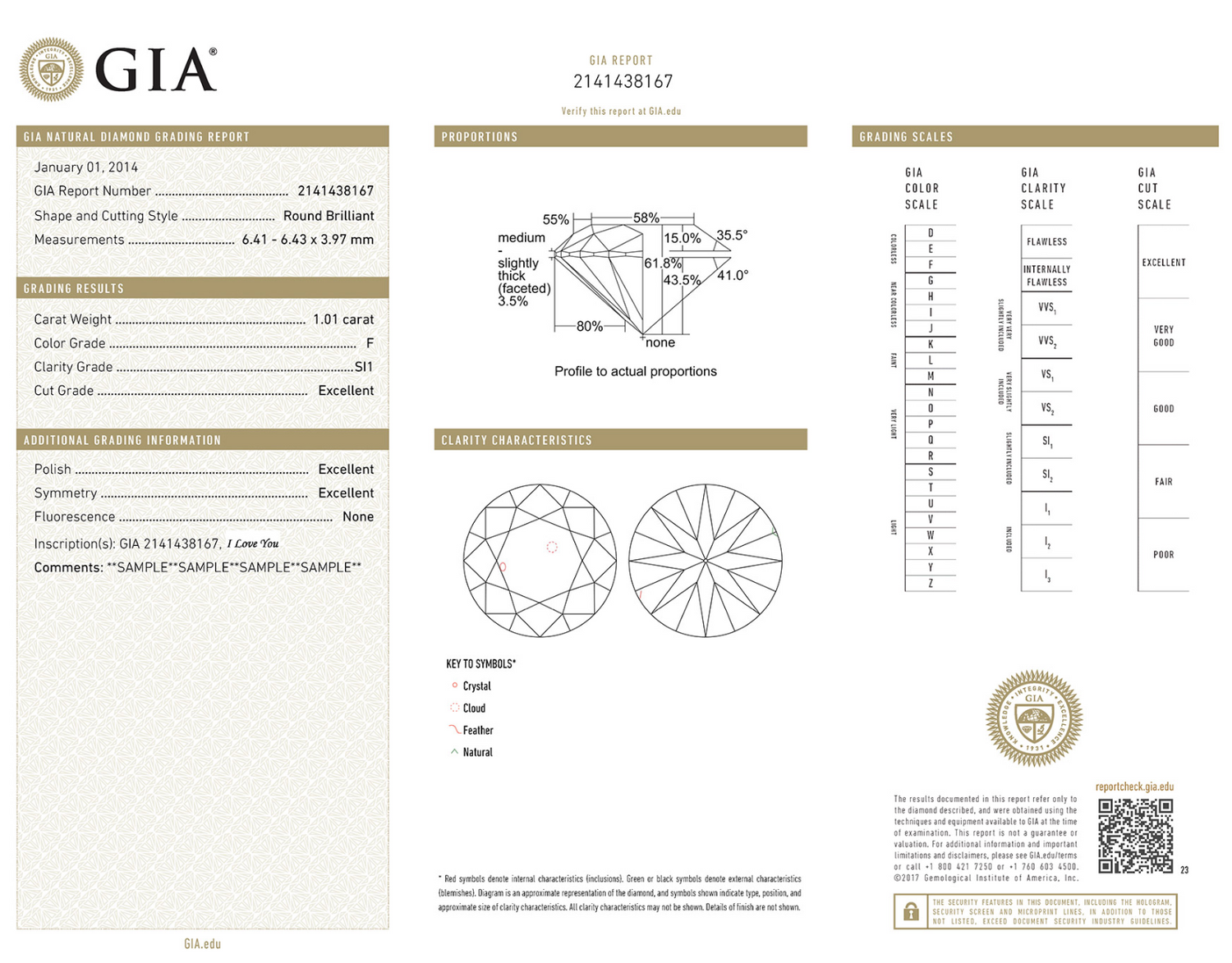 DIAMOND GRADING REPORT