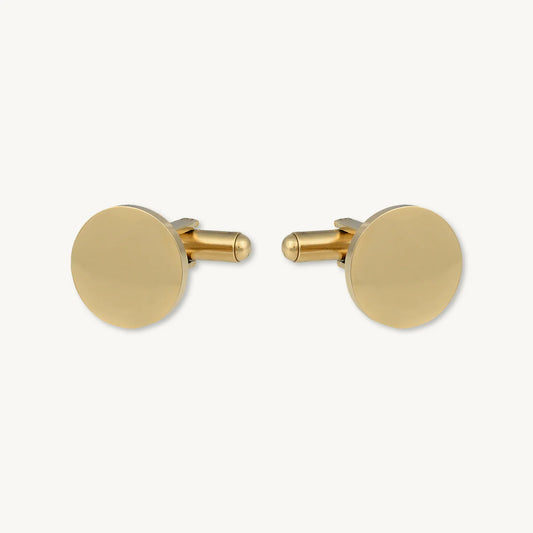 Round Personalised Cuff Links