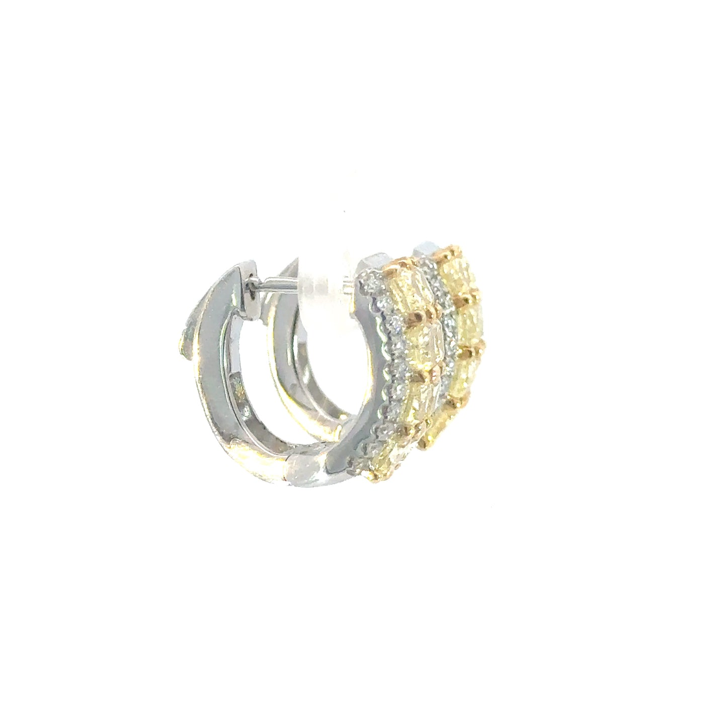 Golden Eclipse | 18ct Two-Tone Gold Huggie Earrings