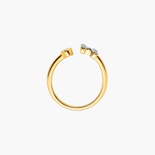 Diamond Initial Ring | 18ct Yellow Gold
