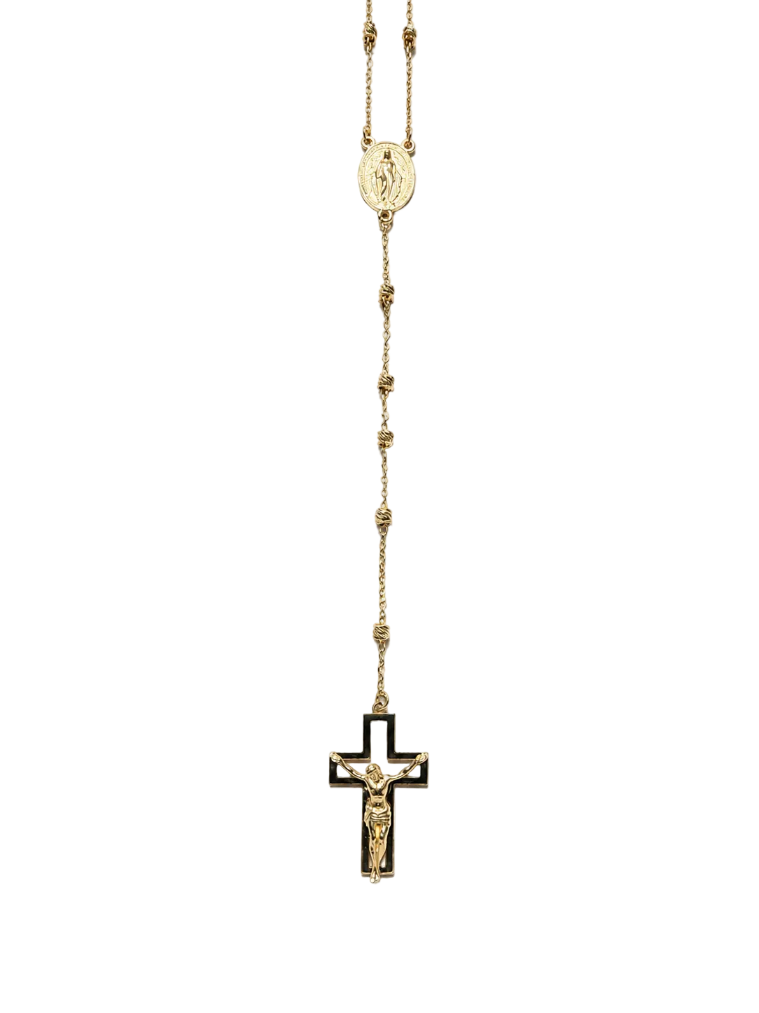 Hazel | 14ct Yellow Gold Rosary Necklace – 4.6g