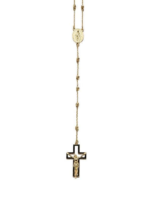 Hazel | 14ct Yellow Gold Rosary Necklace – 4.6g