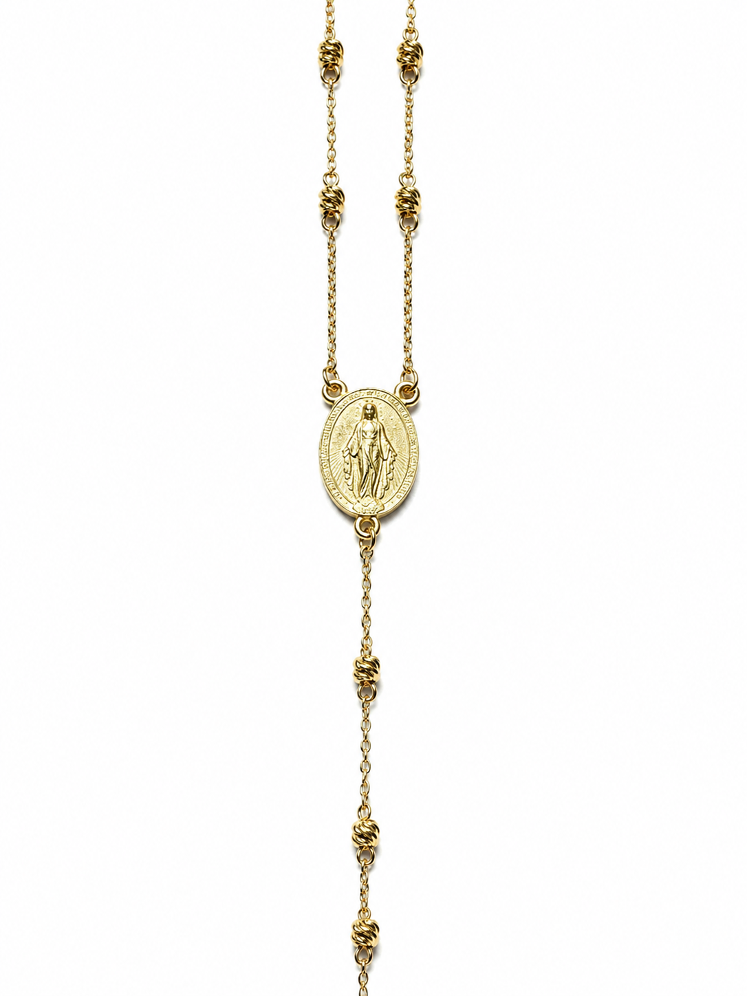 Hazel | 14ct Yellow Gold Rosary Necklace – 4.6g