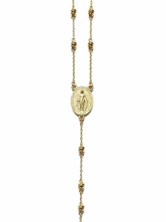 Hazel | 14ct Yellow Gold Rosary Necklace – 4.6g