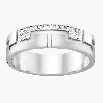 Gabriel | 18ct White Gold Gents Wedding Band