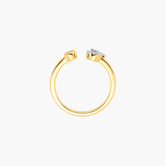 Diamond Initial Ring | 18ct Yellow Gold