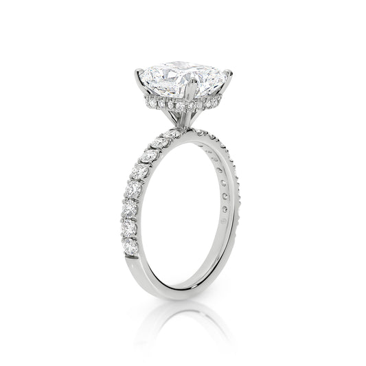 Sophia | Floating Solitaire Engagement Ring with Hidden Halo