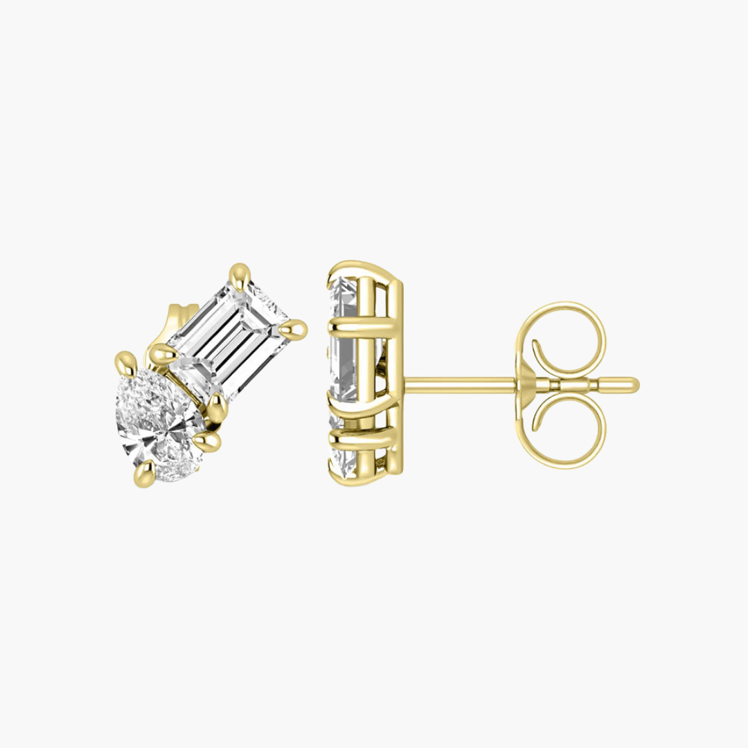 Toi et Moi Diamond Earrings in 18ct White Gold 2.40ct F VS2