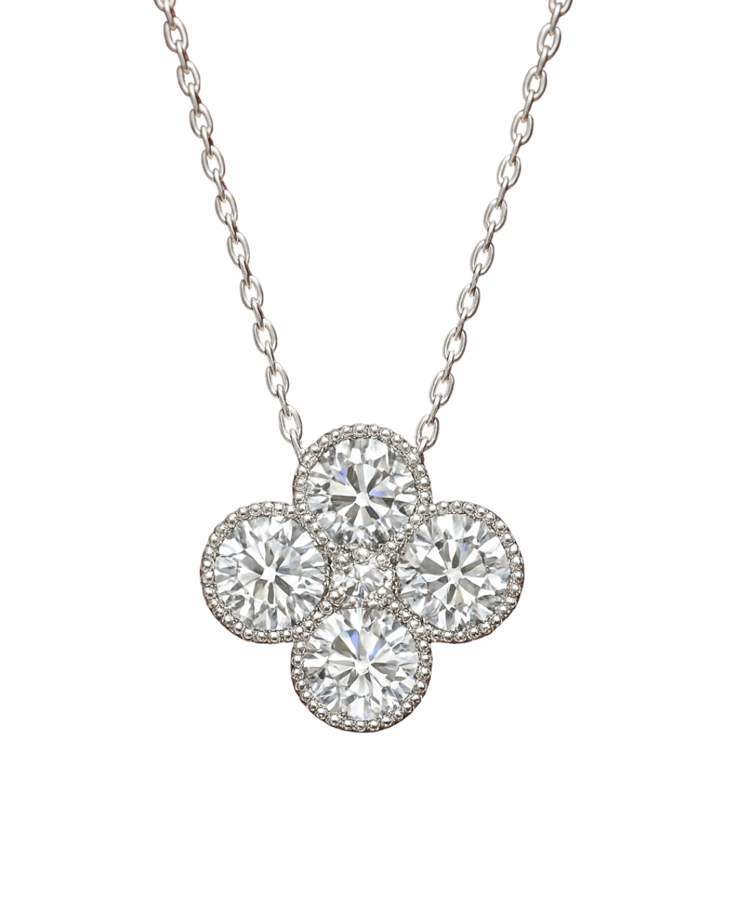 Diamond Flower Pendant