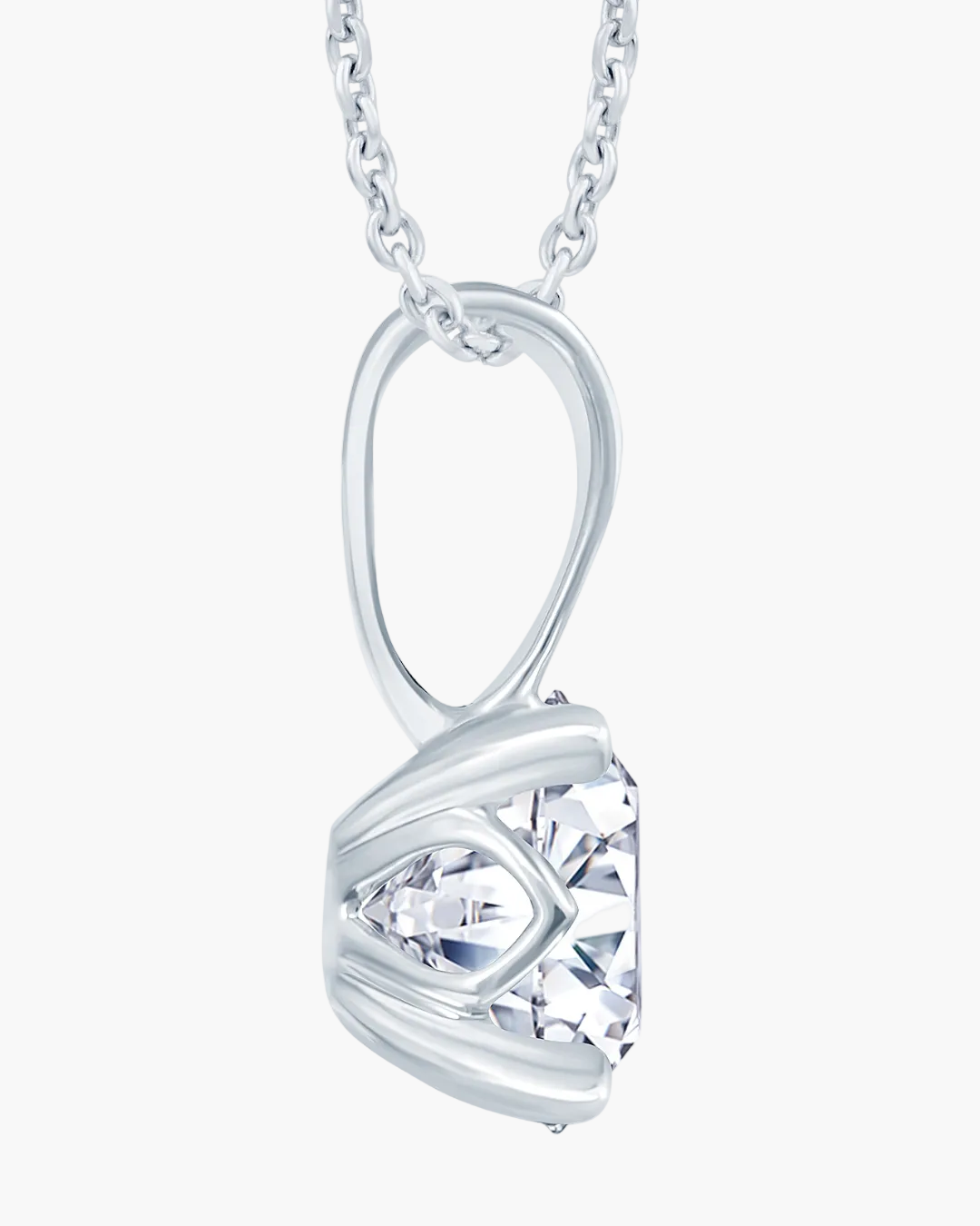 Diamond pendant on a white background
