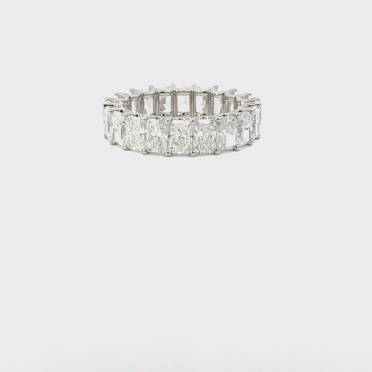 Ethereal | 18ct white gold Radiant Cut Lab Grown eternity band