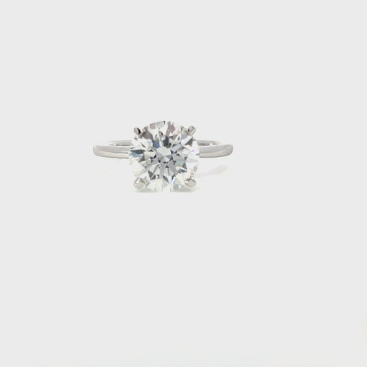 Daniella | 18ct White Gold Lab Grown Diamond Engagement Ring – 3.03ct F VS1 Brilliant Cut