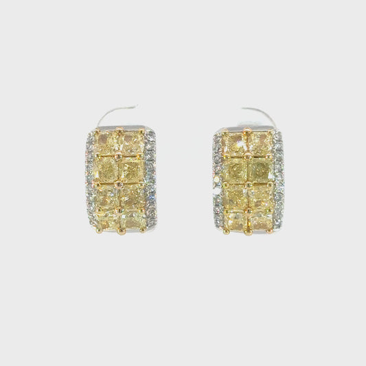 Golden Eclipse | 18ct Two-Tone Gold Huggie Earrings