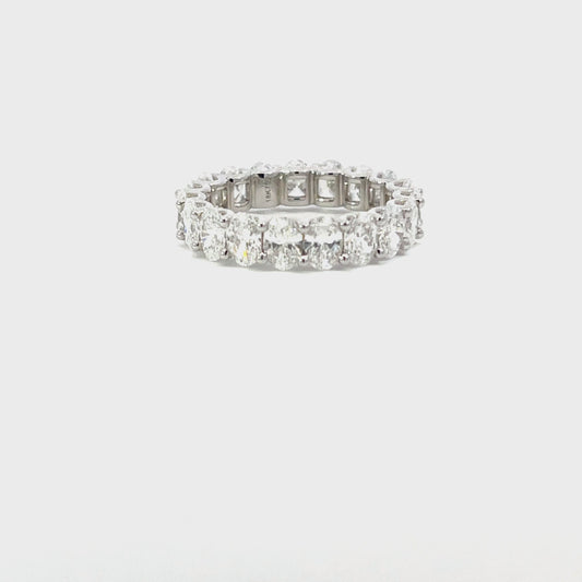 Ambrose | 18 carat white gold Oval Cut Lab Grown eternity band