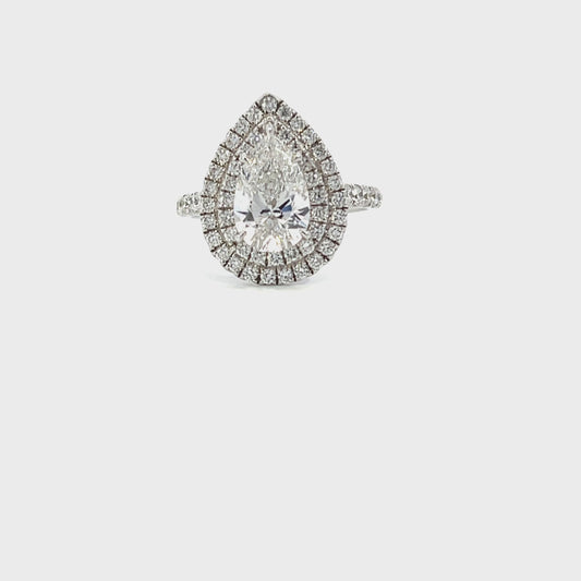 Marwa | 18ct white gold double halo Engagement Ring