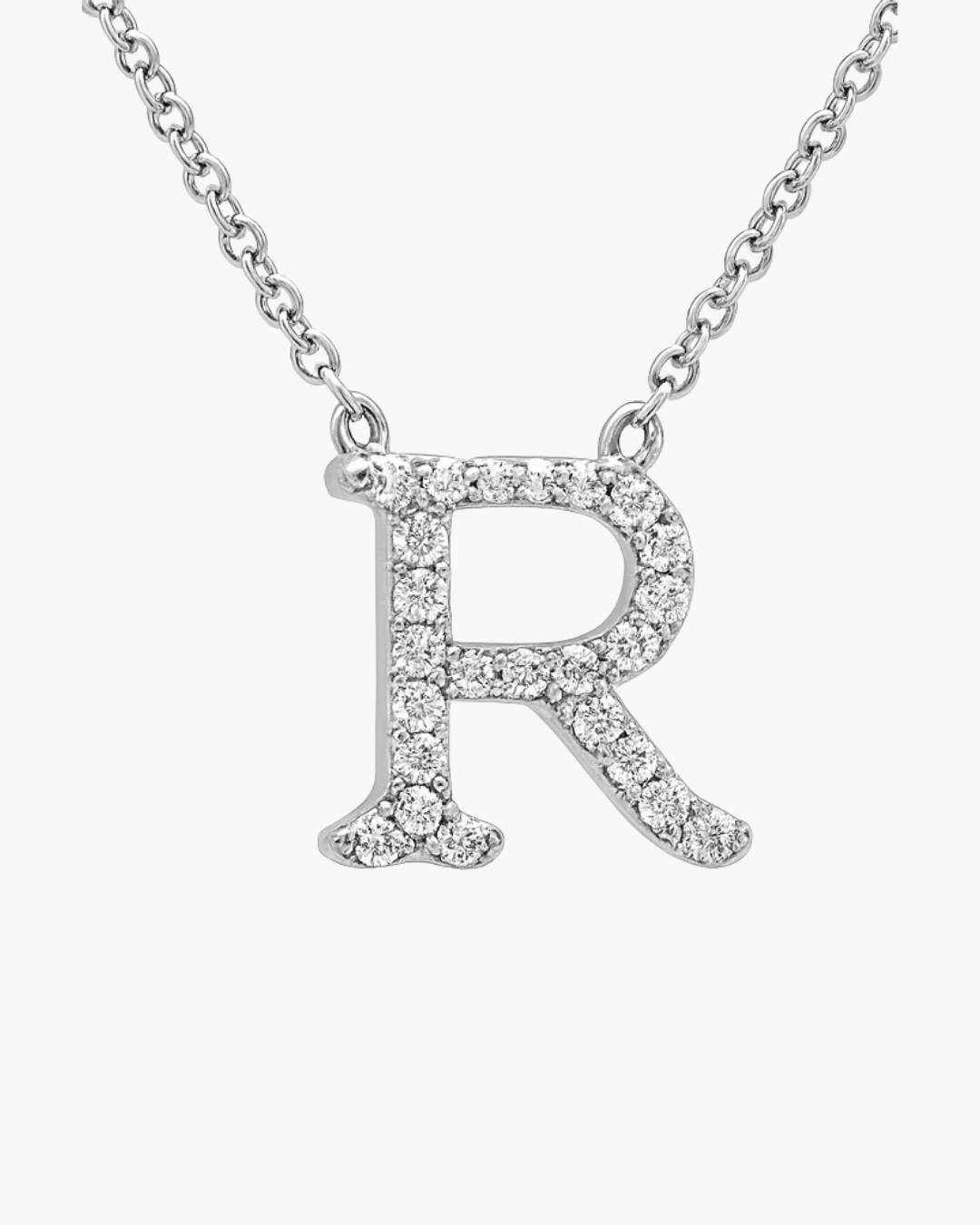 18ct Gold Diamond Initial Pendant with Adjustable Chain – Natural E/VS Round Brilliant Diamonds (Copy)