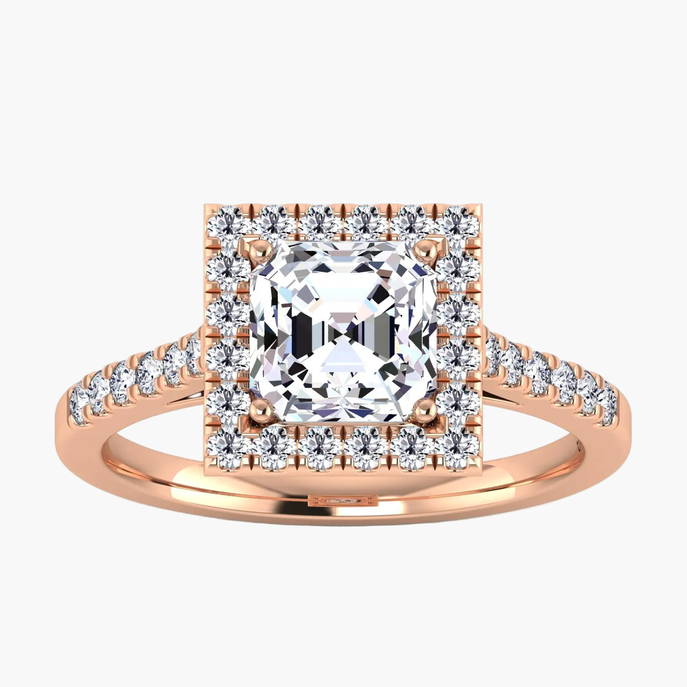 Asscher-Rose Gold|Asscher|14K Rose Gold|18K Rose Gold