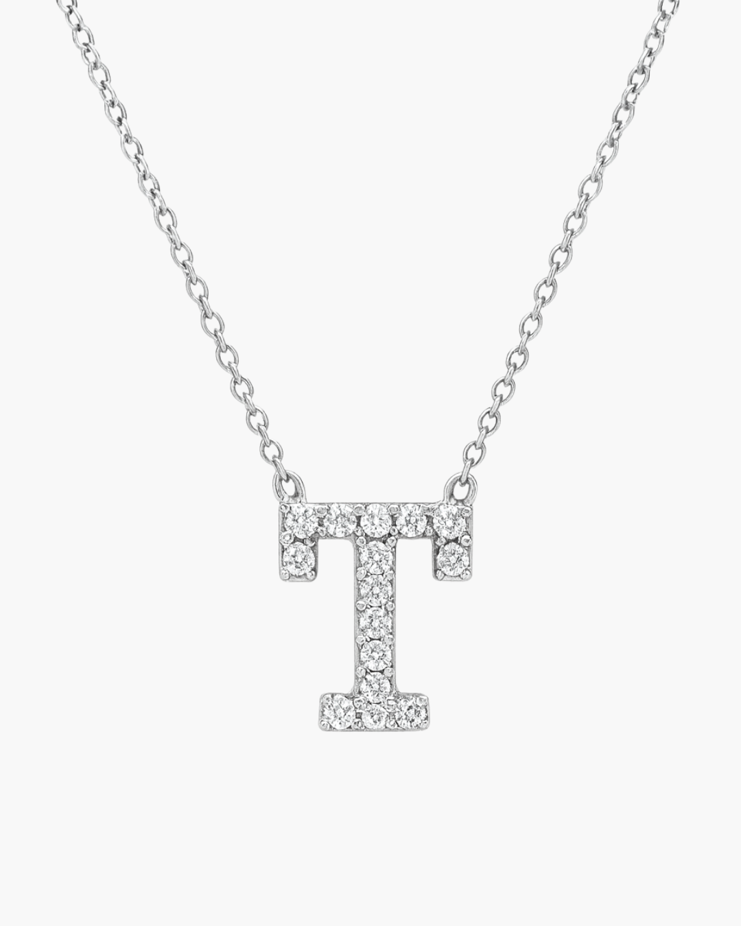 18ct Gold Diamond Initial Pendant with Adjustable Chain – Natural E/VS Round Brilliant Diamonds