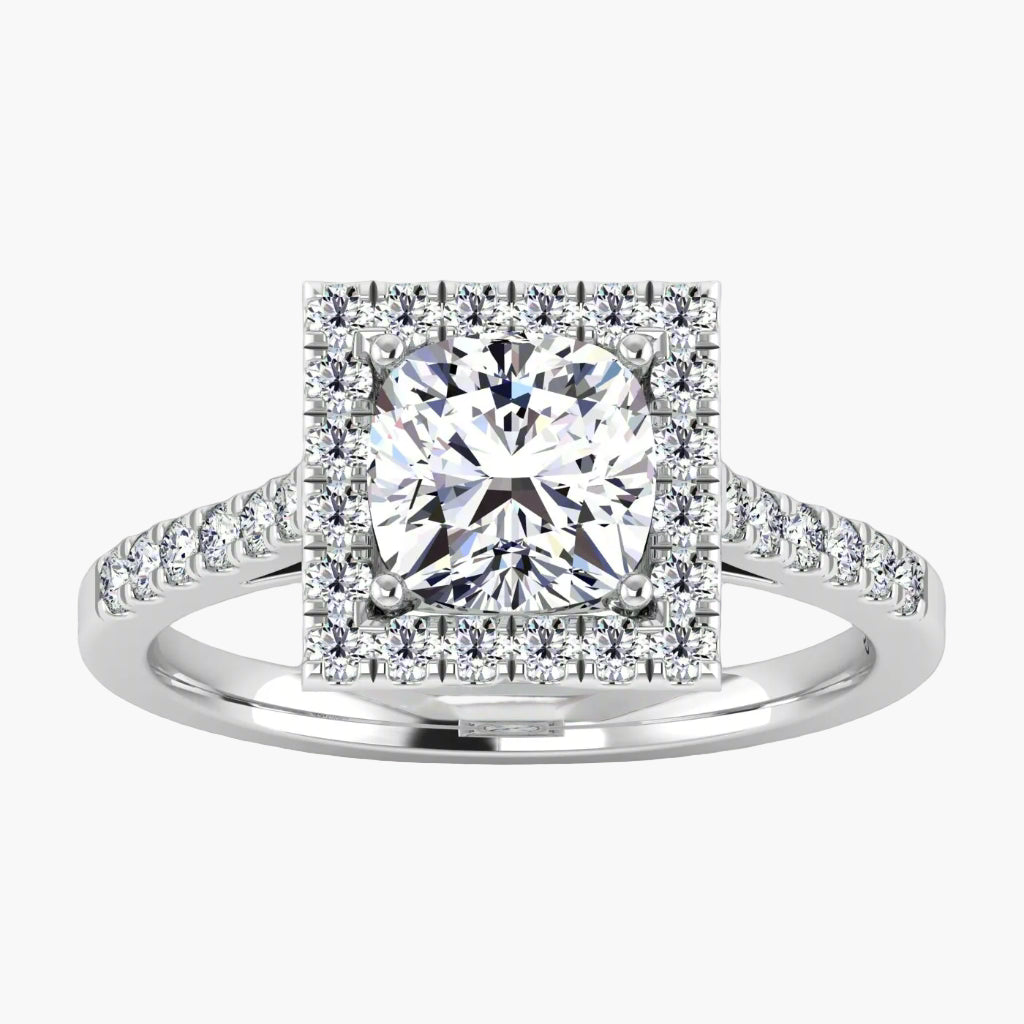 Cushion-White Gold|Cushion|14K White Gold|18K White Gold|Platinum