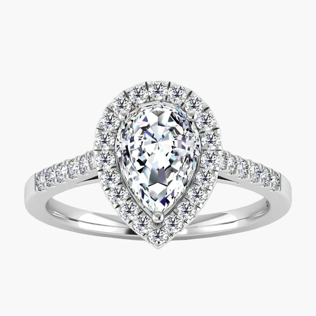 Pear-White Gold|Pear|14K White Gold|18K White Gold|Platinum