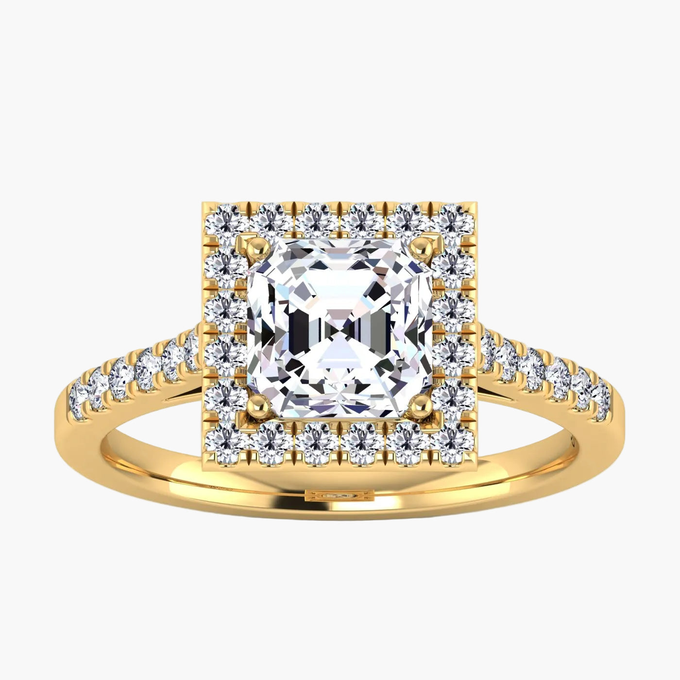 Asscher-Yellow Gold|Asscher|14K Yellow Gold|18K Yellow Gold